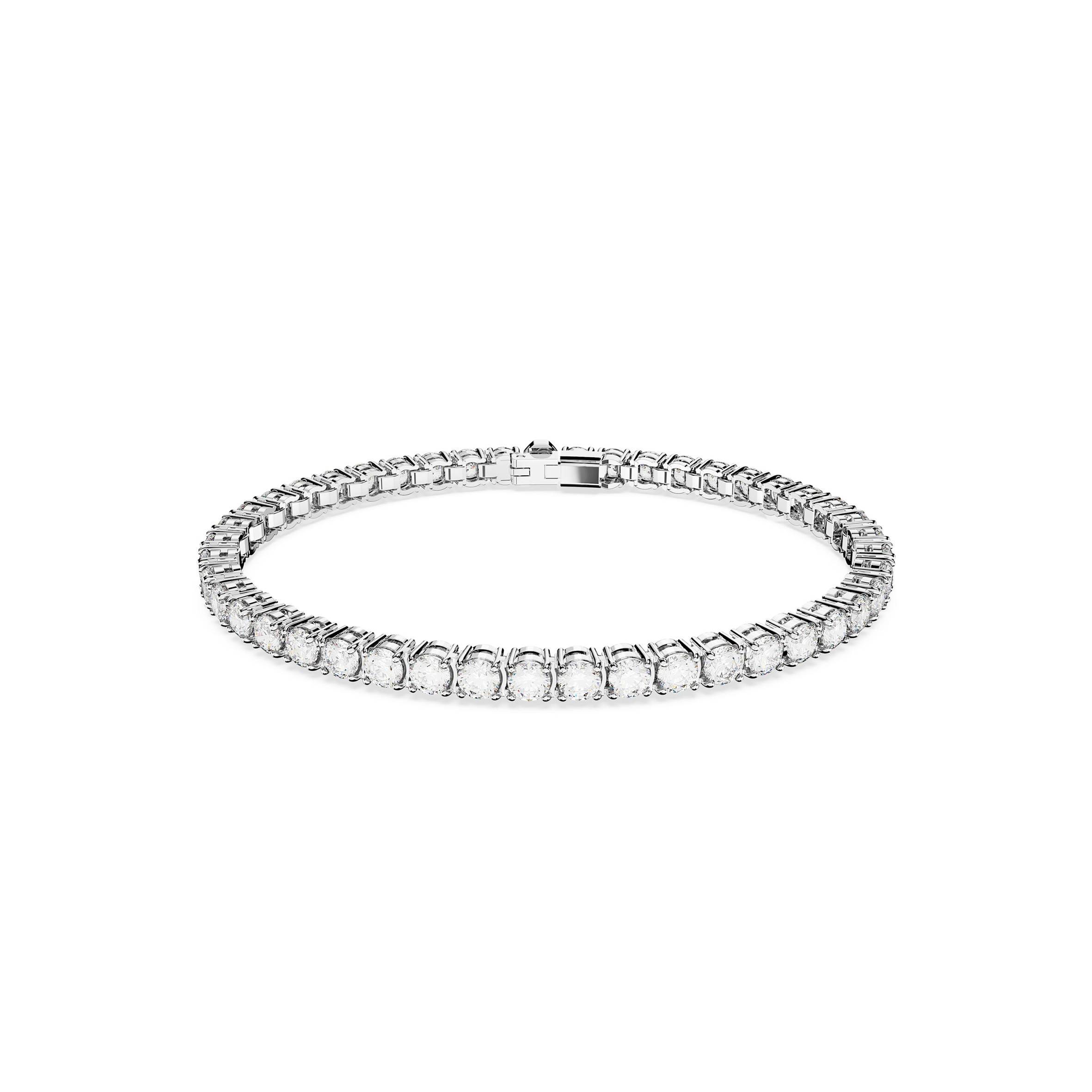 SWAROVSKI MATRIX TENNIS BRACELETROUND CUT WHITE RHODIUM PLATED 5648936 SWAROVSKI MATRIX TENNIS BRACELETROUND CUT WHITE RHODIUM PLATED 5648936
